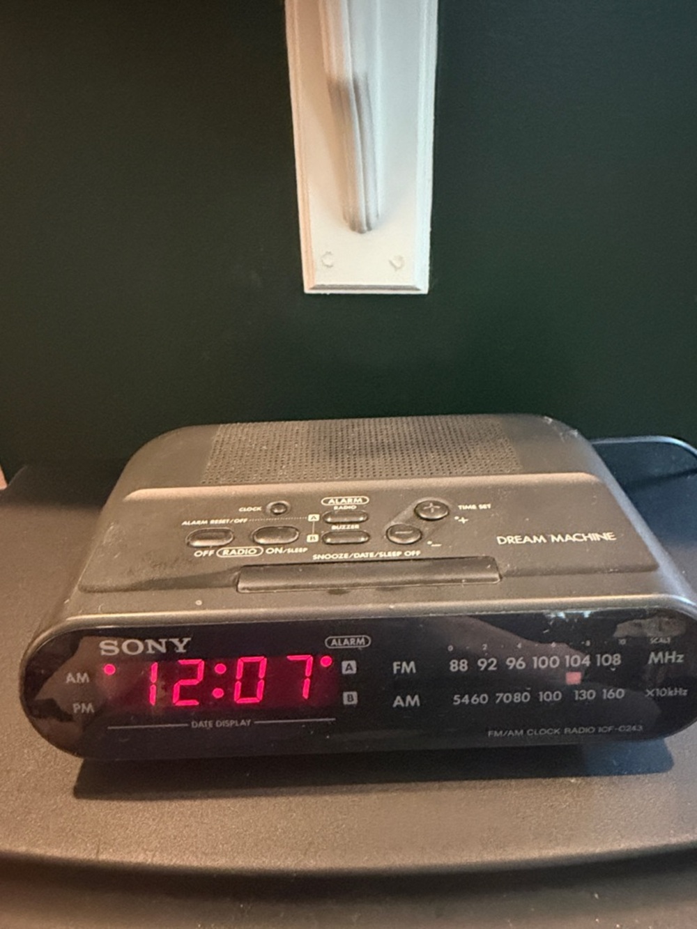 Sony Dream Machine AM/FM Clock Radio -‎ Black
